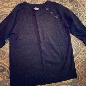 Loft sweater with shoulder button detail